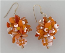 Orange Nosegay Earrings