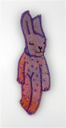 Purple Bunny Brooch