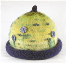 Purple and Pale yellow Garden Hat