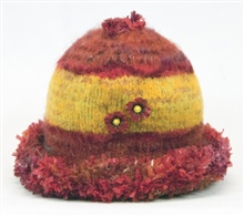 Red and Yellow Hat with Buttons
