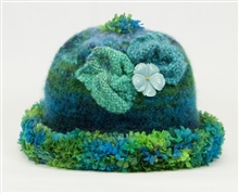 Aqua Stone Flower Hat