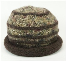Brown Rolled Brim Hat