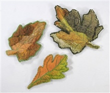 Felted Leaf Brooches