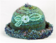 Green Floral Hat