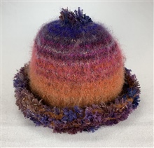 Purple and rust hat
