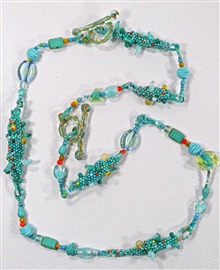 Aqua Necklace/bracelet combo