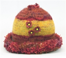 Red and Yellow Hat with Buttons