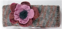 Variegated Rust and gray FLoral headband