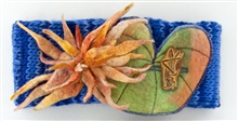 Blue Grasshopper on Lily pad Headband