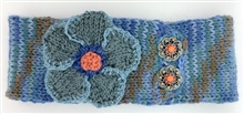 Blue Floral Alpaca Headband