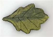 Olive Beaded Leaf Barrette