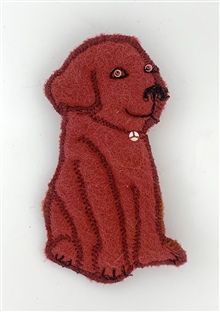 Red Dog Brooch