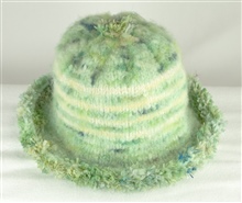 Pale green Striped Hat