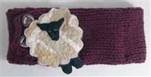 Dark Red Sheep Headband