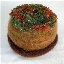 Brown Fluffy crown hat