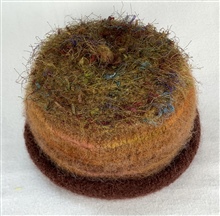 Brown fluffy crown hat