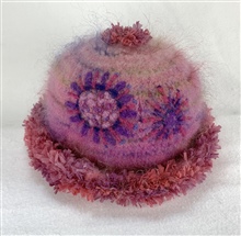 H1460Pink Floral Hat