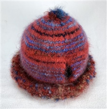 Blue and Red Striped Pony Tail Hat